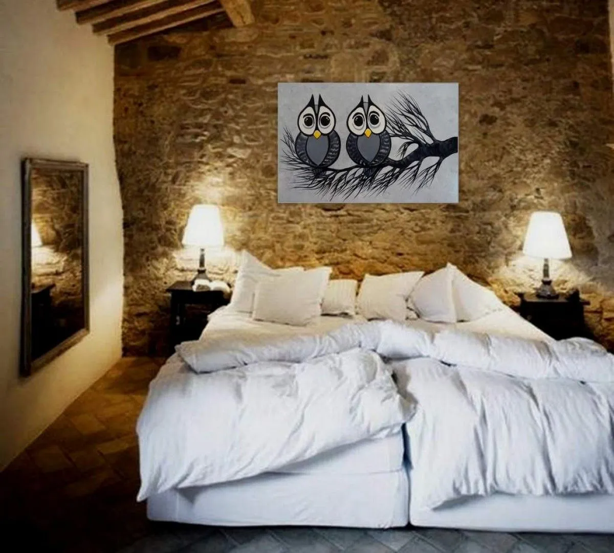 Les petits hiboux, artwork by Galerie d'Art Lego