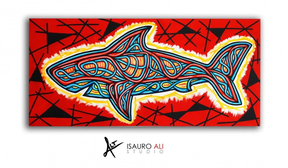 El Rey Tiburon, artwork by Isauro Ali