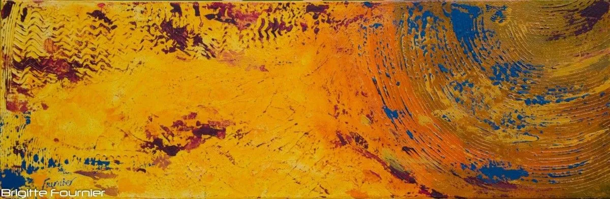 Éruption solaire, œuvre de Brigitte Fournier