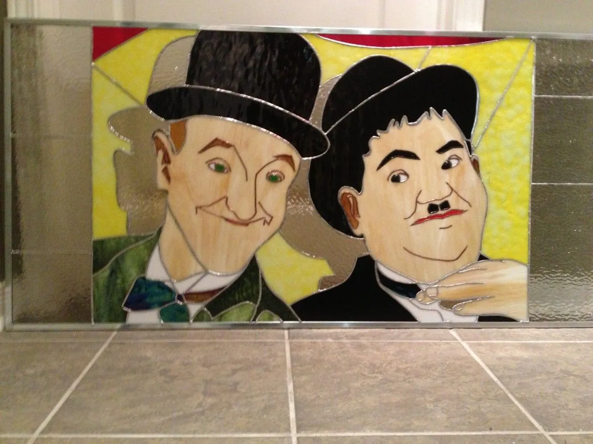 Laurel et Hardy, œuvre de Monique Cormier