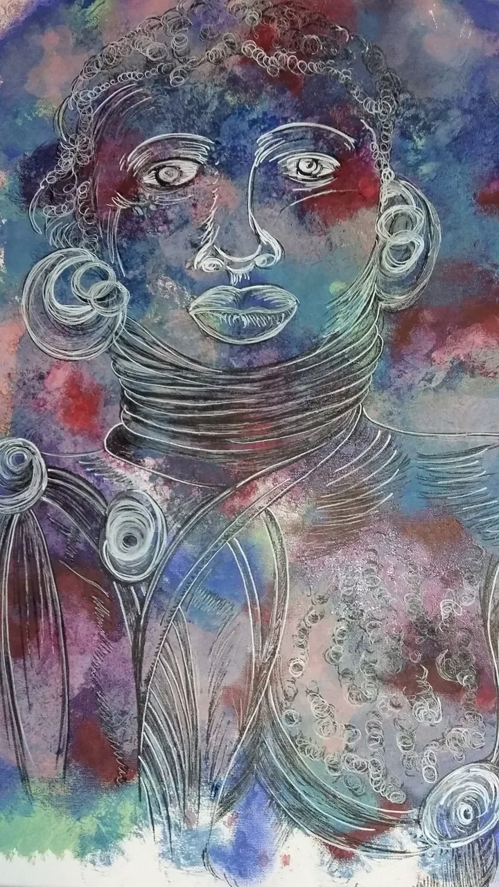 Bleu sauvage, artwork by justine castel