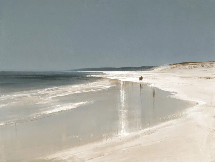 quiétude, bord de mer minimaliste, œuvre de ELIE _Del_Mar