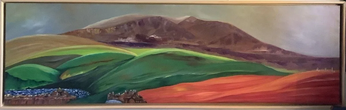 234-  Au delà des montagnes, le temps passe, œuvre de Lynda Hamel