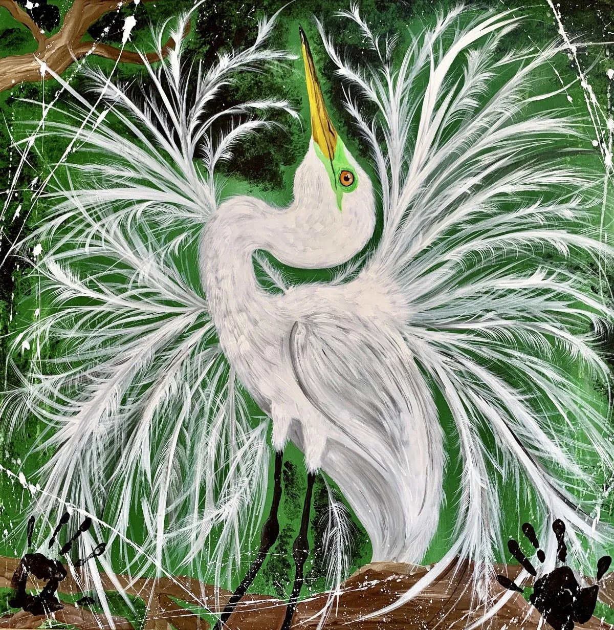 For the love of feathers, œuvre de Tracy Mitchell