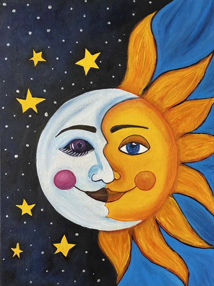La lune embrasse le soleil, œuvre de Anne Antoine