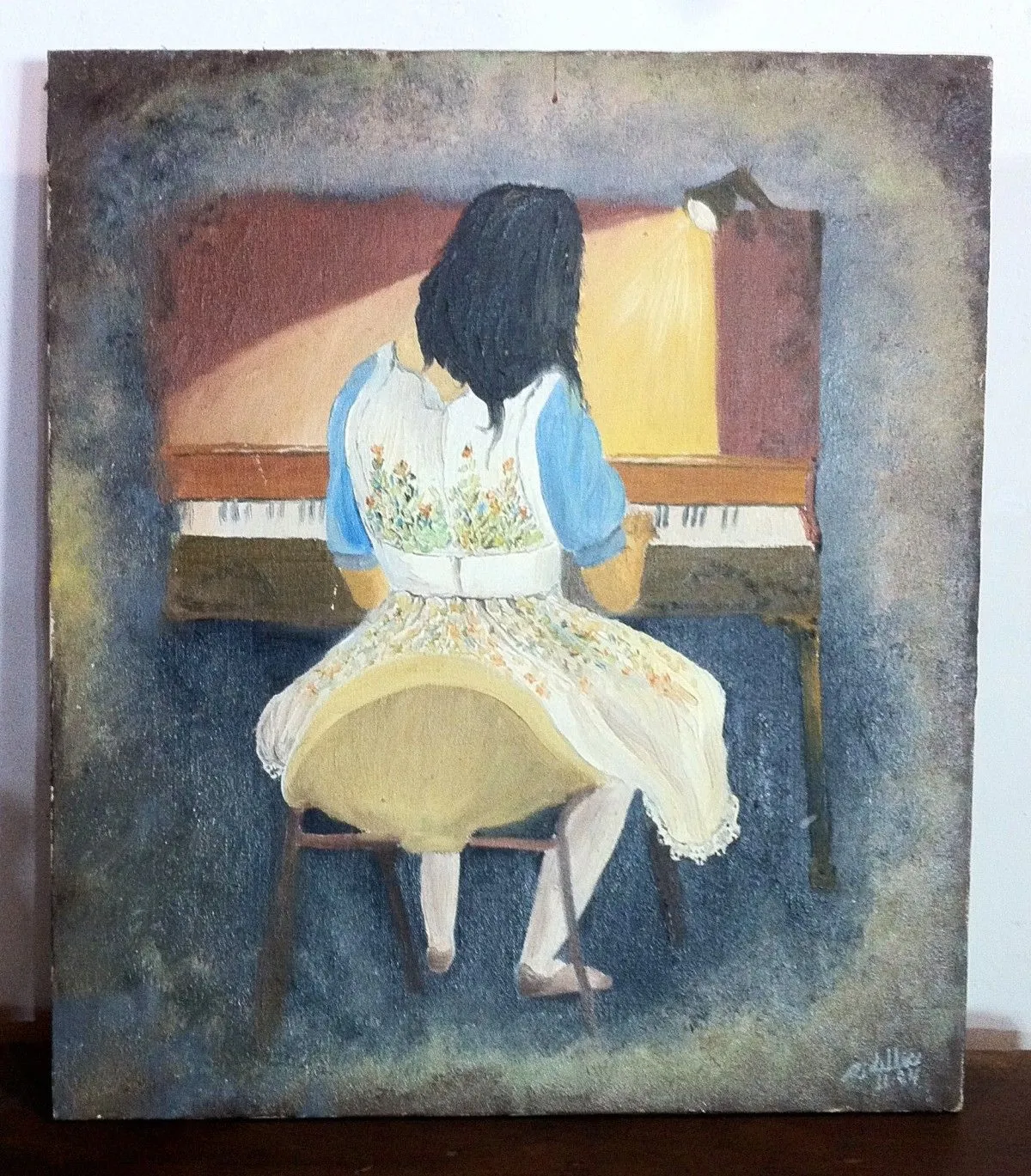 Solange playing Piano., œuvre de Keller Rubens