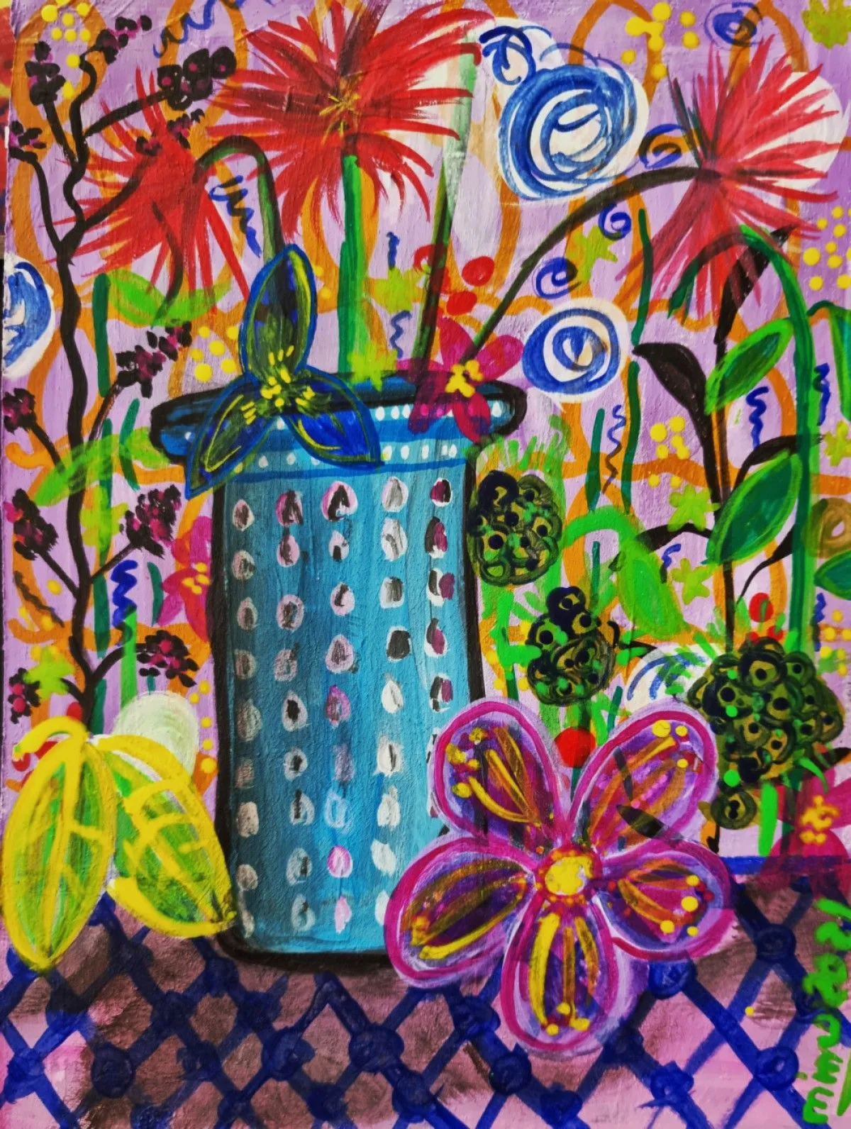 Happy Flowers, artwork by mimulux patricia no