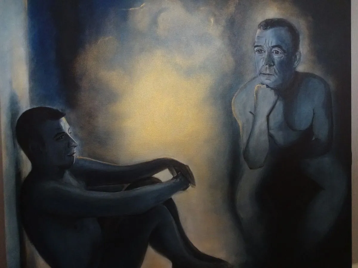 un père et son fils, artwork by Pascale Hanneuse