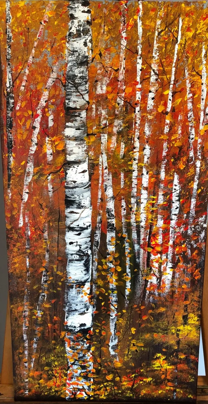feuilles en feu, artwork by Danielle Quevillon