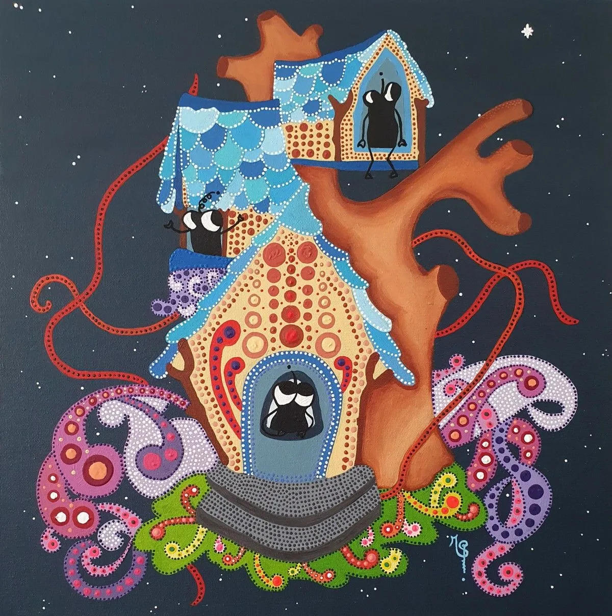 Maison féerique, artwork by Malisu Art
