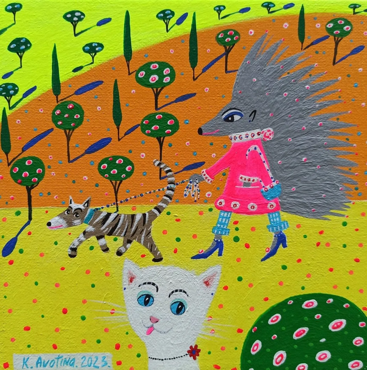 #thelocals (Snowy, Vivian & Bobby), œuvre de Katrina Avotina