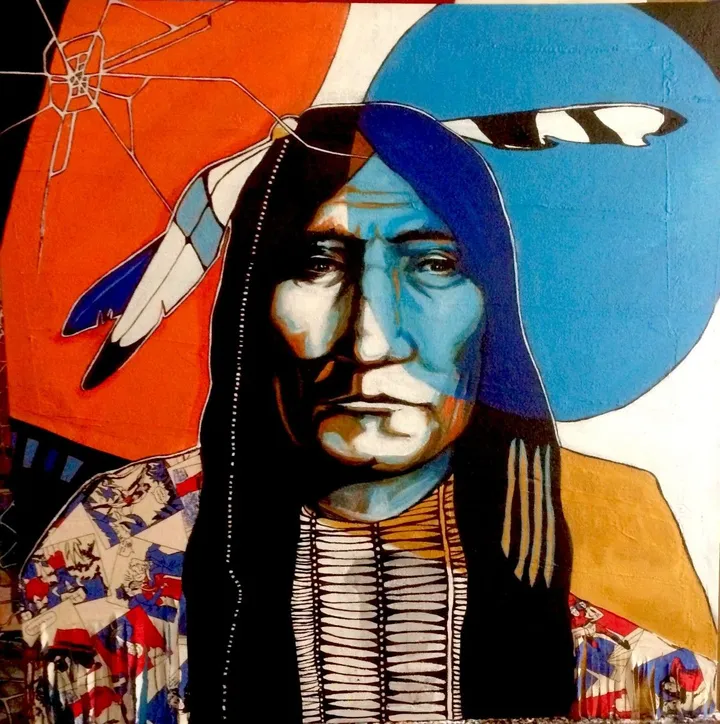 Native american 4, œuvre de Sylvaine Laurent
