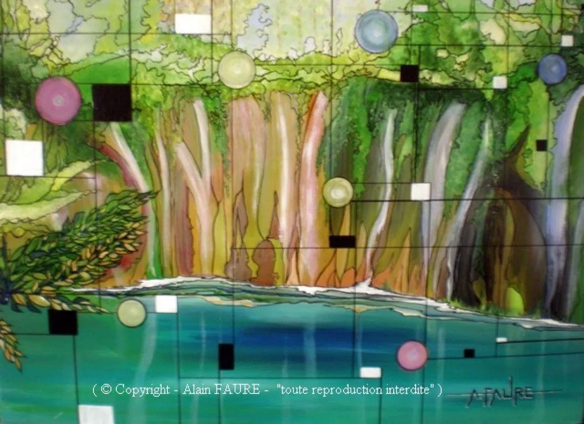 CASCADES VIVACES, artwork by Alain FAURE
