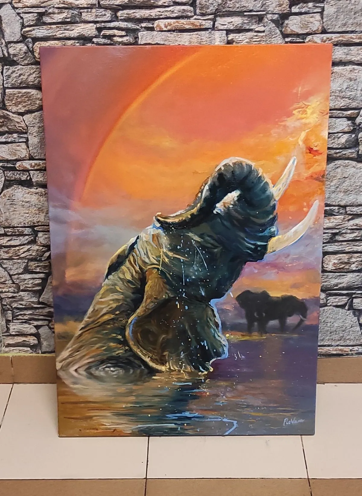 African Sunset, œuvre de Flo Art