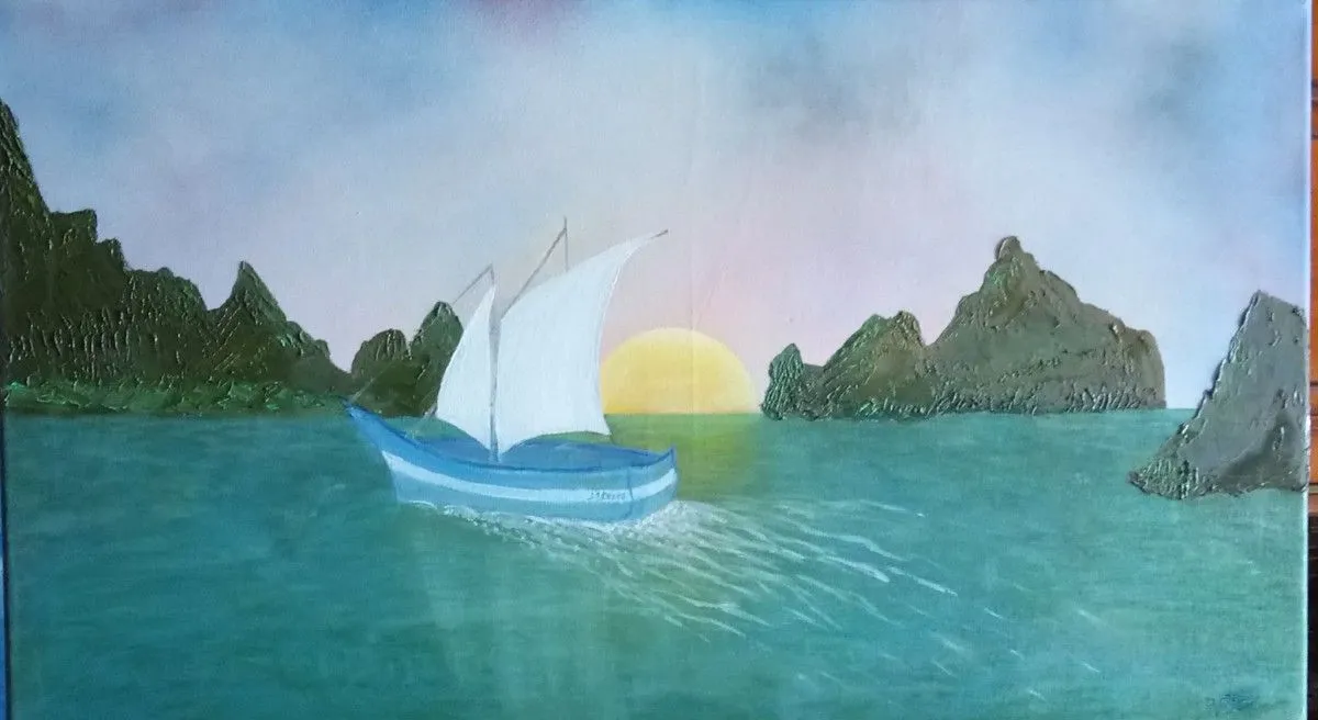 Série"Au fil de l'eau" n°2, artwork by Viviane RINCK