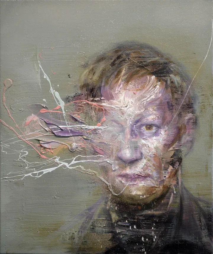 Étude pour un portrait de Robert Lepage, artwork by Mathieu Laca