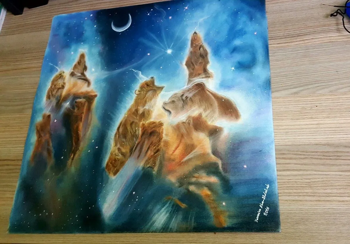 the rising pack, artwork by Yasmine Abo-Eldahab