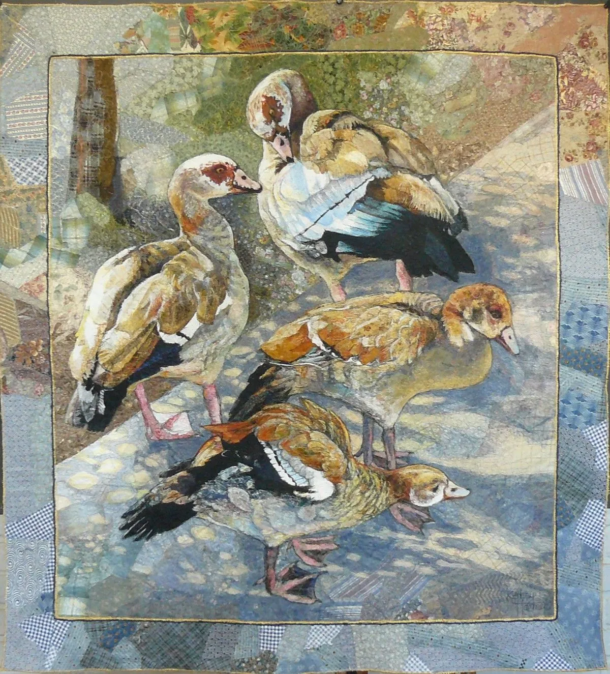 The Egyptian Goose Family, artwork by Kathryn Harmer Fox