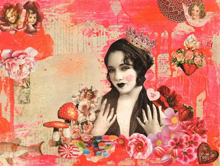 Kiss Me Queen, artwork by Lorette C Luzajic