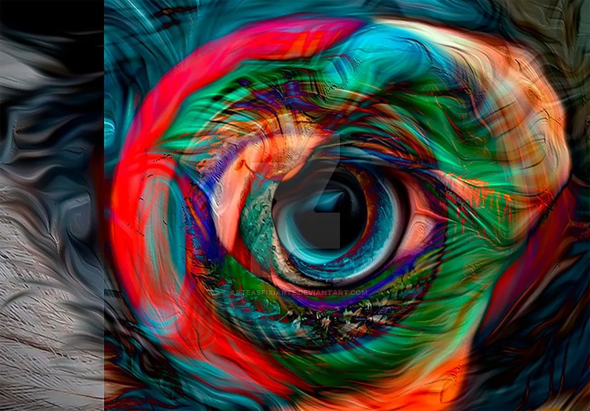 OJO MAPACHE, artwork by Sebasfixiarte Vélez Baena
