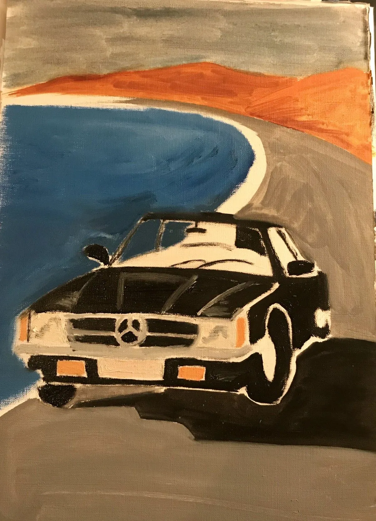Mercedes orangée, artwork by Eleonore Bntr