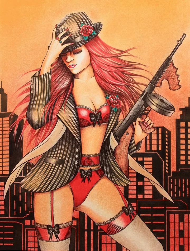 Gangsta Gal, artwork by Grinh VU