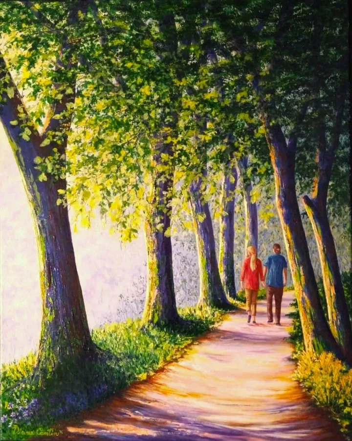Sous-bois mystérieux, artwork by Diane Cantin