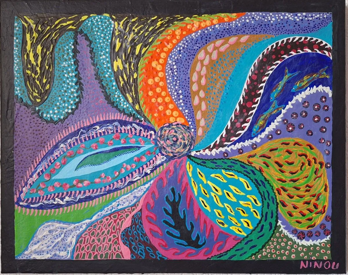 N° 100 Fonds de mer, artwork by Jean-Michel FRAMERY