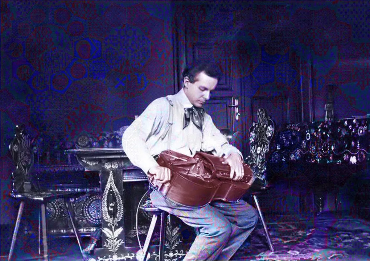 Bela Bartók with Hurdy-Gurdy, œuvre de Agnes Fodor