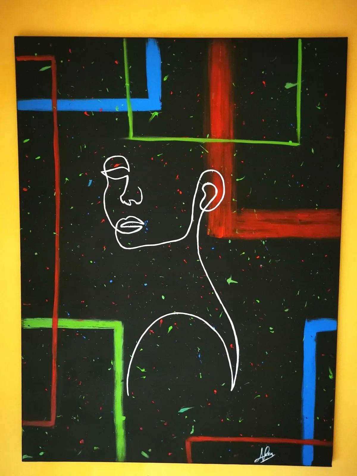 Face on the dark, artwork by Nora De souza