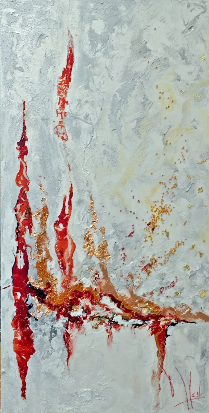 The red Line, artwork by Johanne Dupont