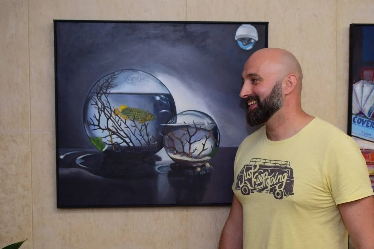 A world of glass, artwork by Kiril Katsarov