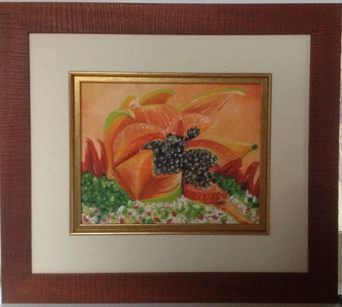 139- La papaye, quel fruit mystérieux, œuvre de Lynda Hamel