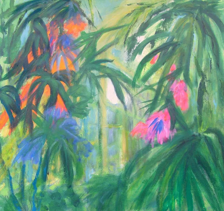 TROPICAL FLOWERS  no 2, œuvre de Aase Lind