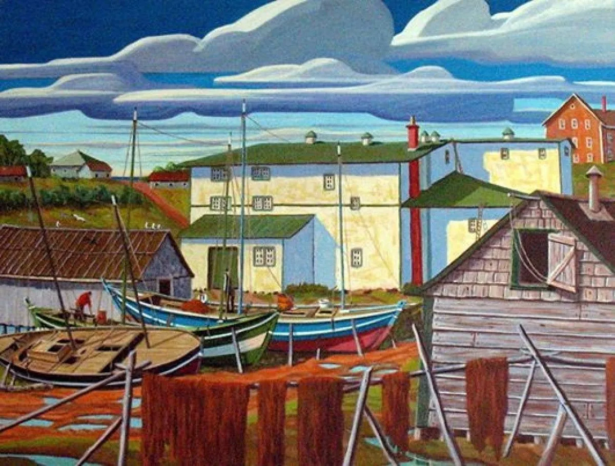 Une époque révolue (d'après une photo d'archives), artwork by Bernard Proulx
