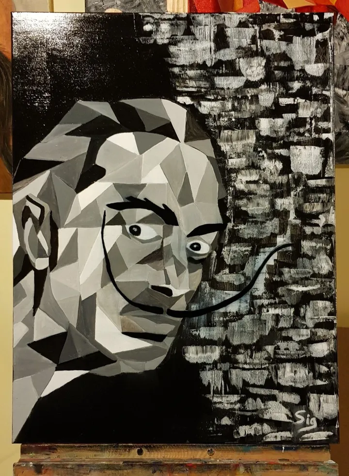 Dali black&white, œuvre de Pascal Sig
