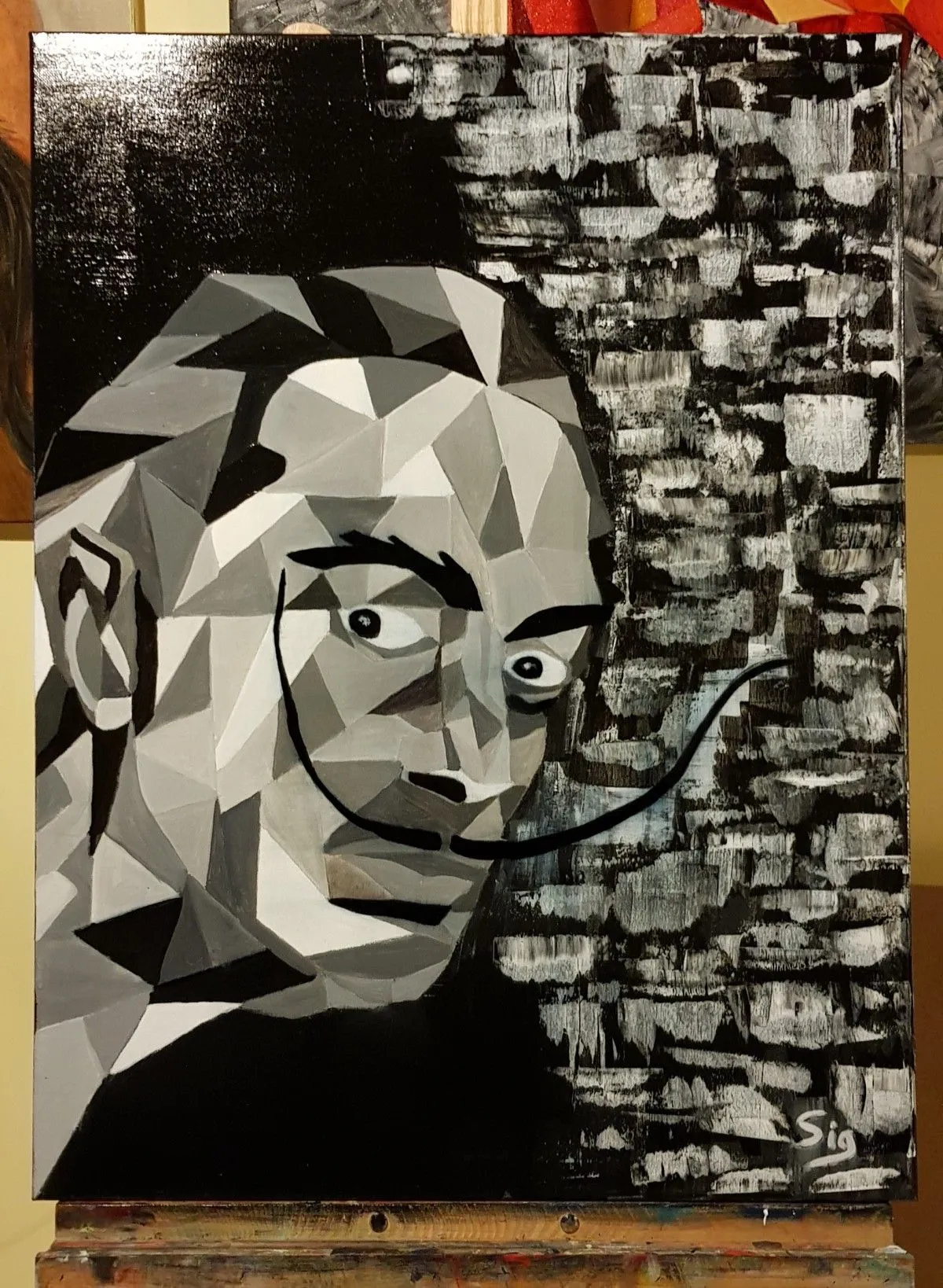 Dali black&white, artwork by Pascal Sig