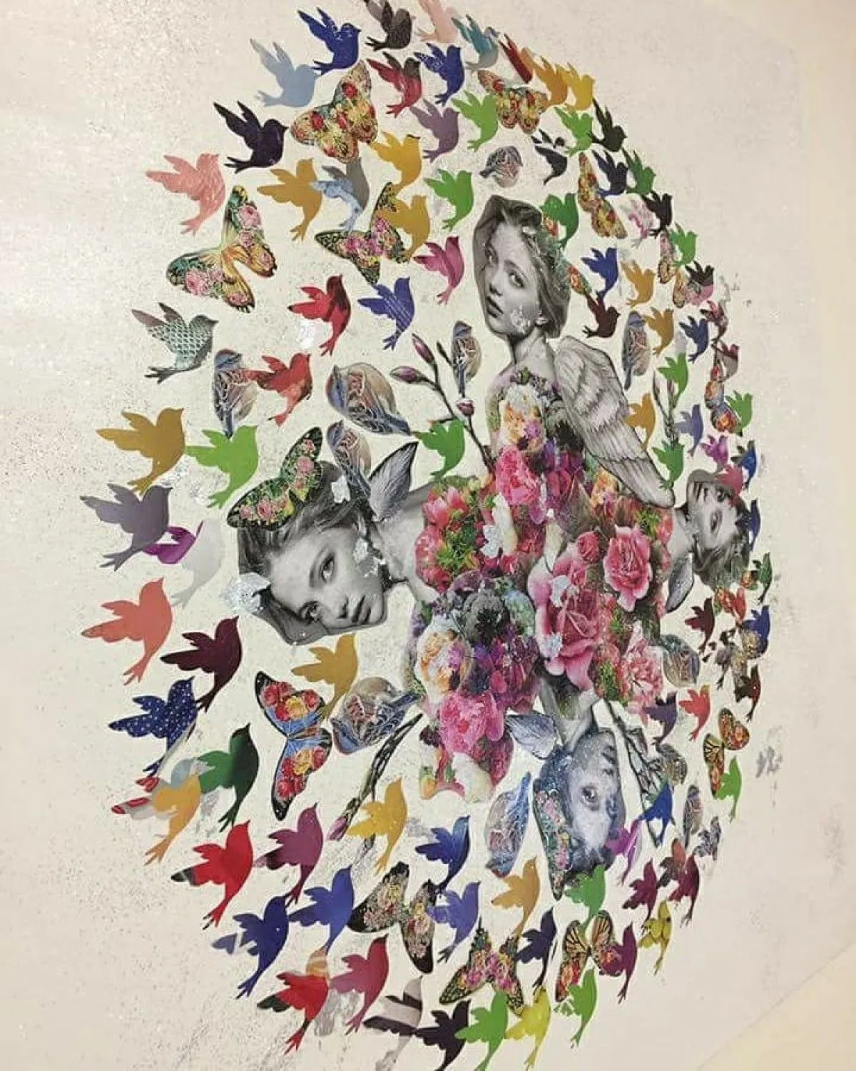 coloured birds, artwork by shereen audi
