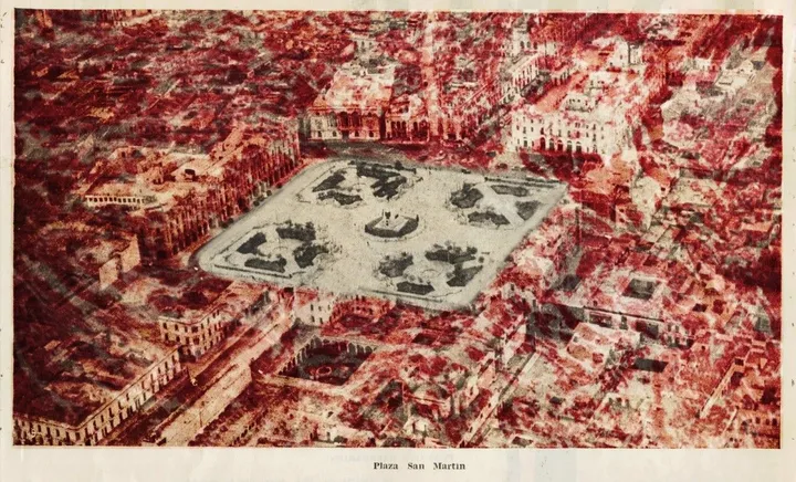 Plaza en Cinabrio, artwork by Adriana Sáenz Tapia