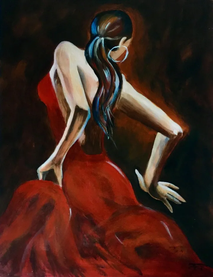 La danseuse de Flamenco, artwork by Françoise AUGUSTINE