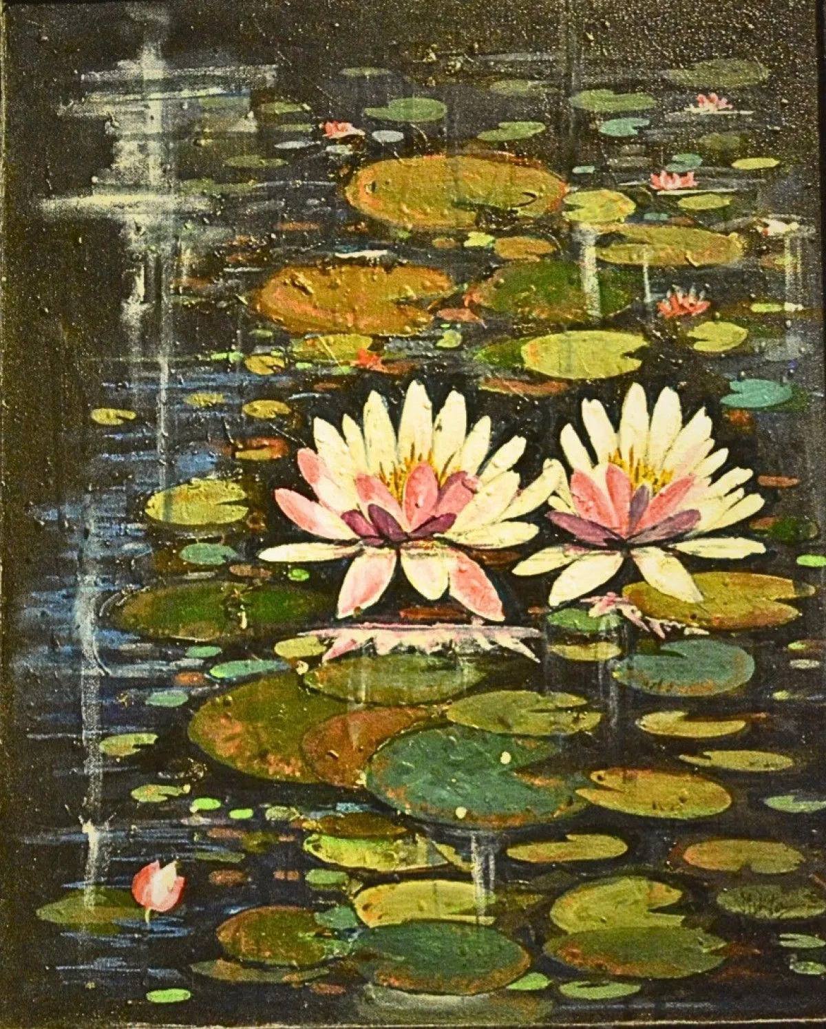 Twin Lotus, artwork by Mukta C N