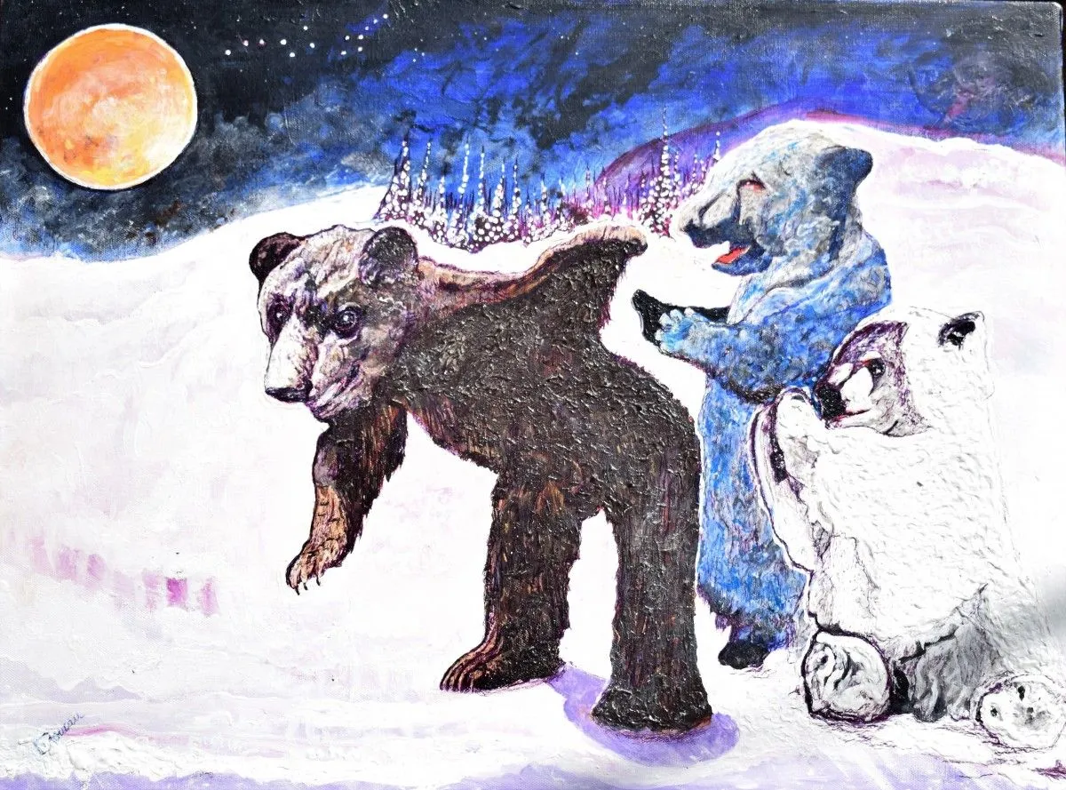 Winter Moon, artwork by Denis Roucau