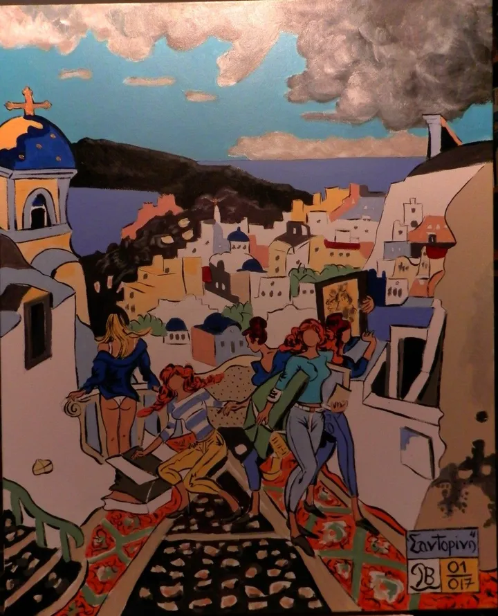 "Santorini", œuvre de Patrick Bergès