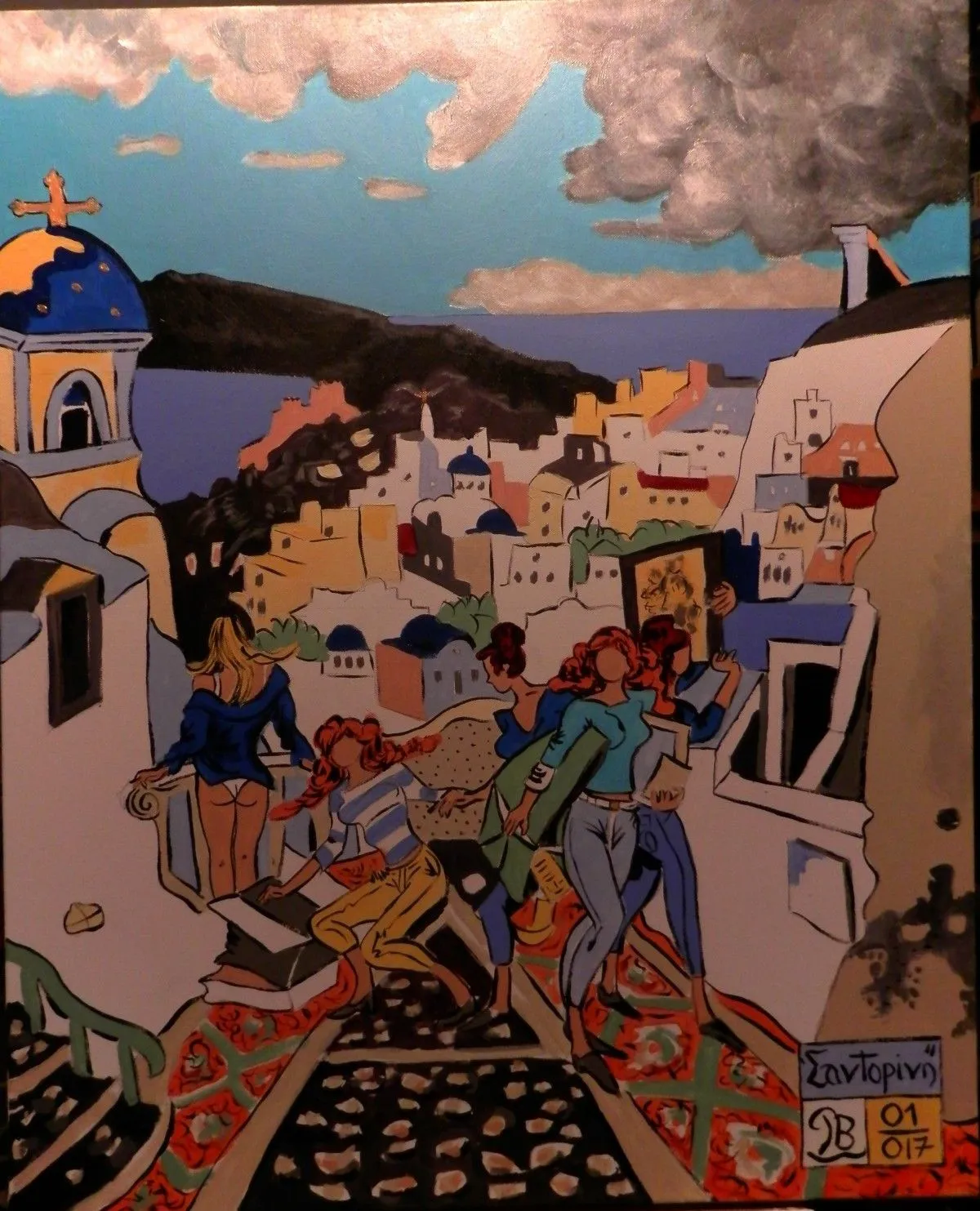 "Santorini", œuvre de Patrick Bergès