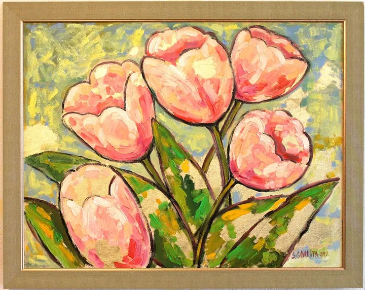 Tulips, artwork by Gavrilita Serj