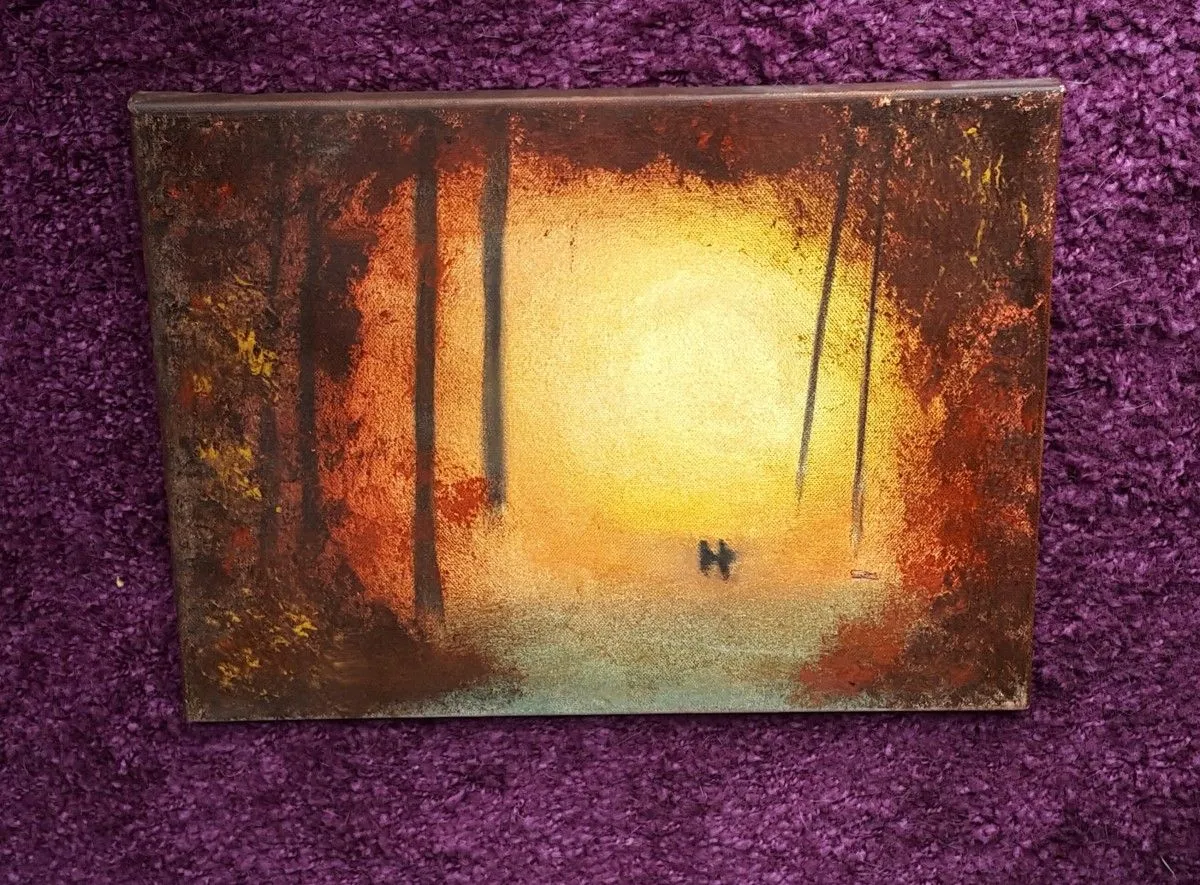 In the woods, artwork by Shannon Whelan