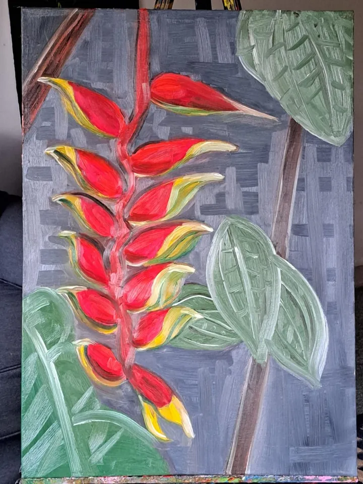 Heliconia, artwork by Ligia Moya
