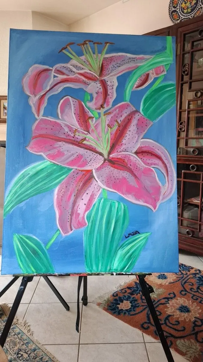 Lirios, artwork by Ligia Moya