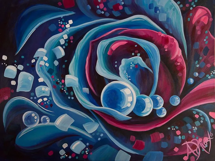 Le secret de la rose III, œuvre de Andréanne Rioux