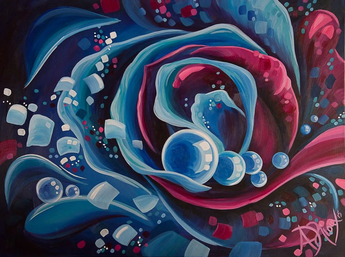 Le secret de la rose III, artwork by Andréanne Rioux